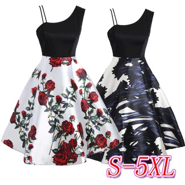 женская дизайнерское платье большой одно плечо роза печати большой качели хепберн платье, Black;gray
женская дизайнерское платье большой одно плечо роза печати большой качели хепберн платье, Black;gray