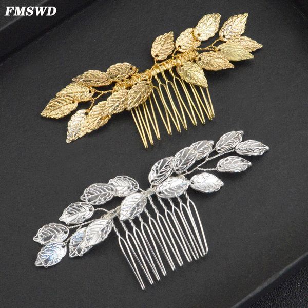 fmswd fashion new silver leaf head comb bride hair accessories wedding head jewelry handmade gold leaf hair comb headwear, Golden;white
fmswd fashion new silver leaf head comb bride hair accessories wedding head jewelry handmade gold leaf hair comb headwear, Golden;white