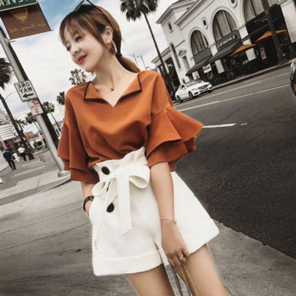 summer women fashion two pieces set chiffon elegant sweet suits blouse + wide leg shorts female office lady work clothes, Gray
summer women fashion two pieces set chiffon elegant sweet suits blouse + wide leg shorts female office lady work clothes, Gray