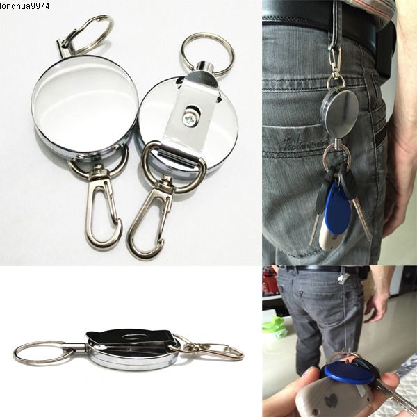 style outdoor camping steel rope burglar keychain stalker tactical retractable key chain key return keyring b109q, Silver
style outdoor camping steel rope burglar keychain stalker tactical retractable key chain key return keyring b109q, Silver