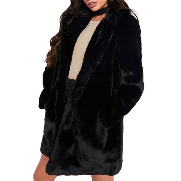 autumn stylish plush solid coat ladies simple lapel long sleeve loose jacket women keep warm black jacket woman plus size 3xl, Black;brown
autumn stylish plush solid coat ladies simple lapel long sleeve loose jacket women keep warm black jacket woman plus size 3xl, Black;brown