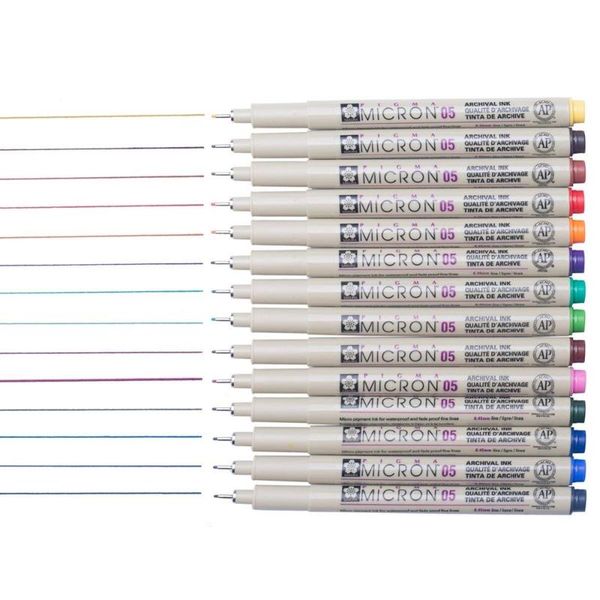 12pcs precision ink pens, pigma micron fine line fine pen , liner, multiliner, artist illustration,sketching, technical drawing
12pcs precision ink pens, pigma micron fine line fine pen , liner, multiliner, artist illustration,sketching, technical drawing