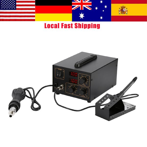 1set 220v 998d electric soldering station iron welder w/ air gun handle & nozzles welding tools rework station equipment
1set 220v 998d electric soldering station iron welder w/ air gun handle & nozzles welding tools rework station equipment