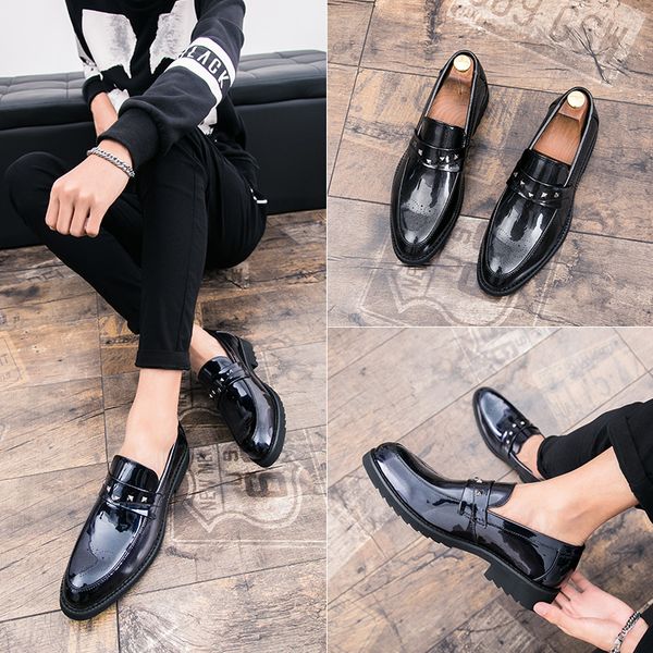 mens dress shoes men italian style casual office formal loafers boats business wedding brogue leather shoes men thick bottom, Black
mens dress shoes men italian style casual office formal loafers boats business wedding brogue leather shoes men thick bottom, Black