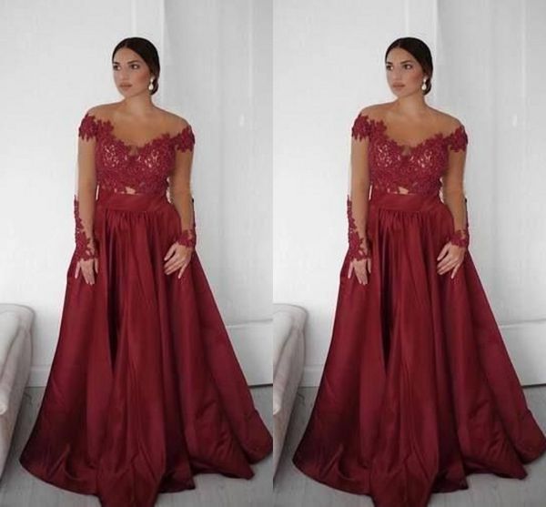 2020 red lace plus size formal special occasion dresses with illusion long sleeves a-line vestidos de festia dresses evening wear elegant, Black
2020 red lace plus size formal special occasion dresses with illusion long sleeves a-line vestidos de festia dresses evening wear elegant, Black