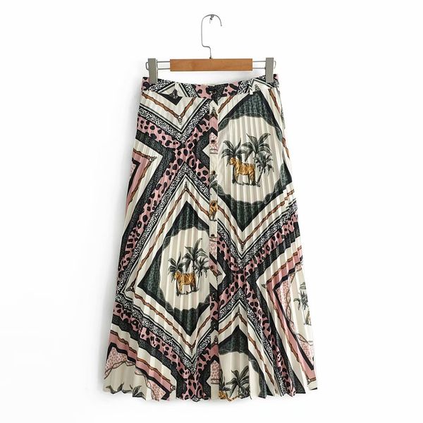 2019 new women vintage tiger texture patchwork print buttons pleated midi skirt faldas mujer ladies chic mid-calf skirts qun323, Black
2019 new women vintage tiger texture patchwork print buttons pleated midi skirt faldas mujer ladies chic mid-calf skirts qun323, Black