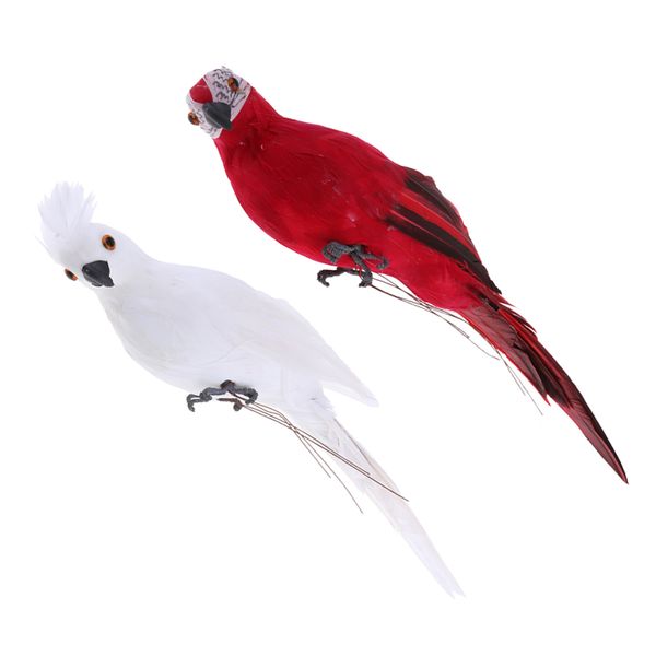 2x realistic macaw parrot red & white lifelike bird ornament artificial feathered animal model statues diy lawn sculpture planter tree decor
2x realistic macaw parrot red & white lifelike bird ornament artificial feathered animal model statues diy lawn sculpture planter tree decor