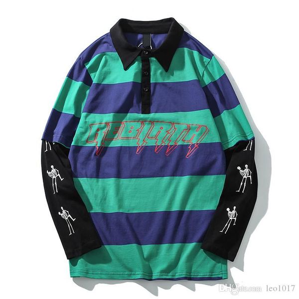 big striped skulls hip hip t-shirt long sleeve 2019 turn-down collar men's tshirts funny printed street tee shirts, White;black
big striped skulls hip hip t-shirt long sleeve 2019 turn-down collar men's tshirts funny printed street tee shirts, White;black