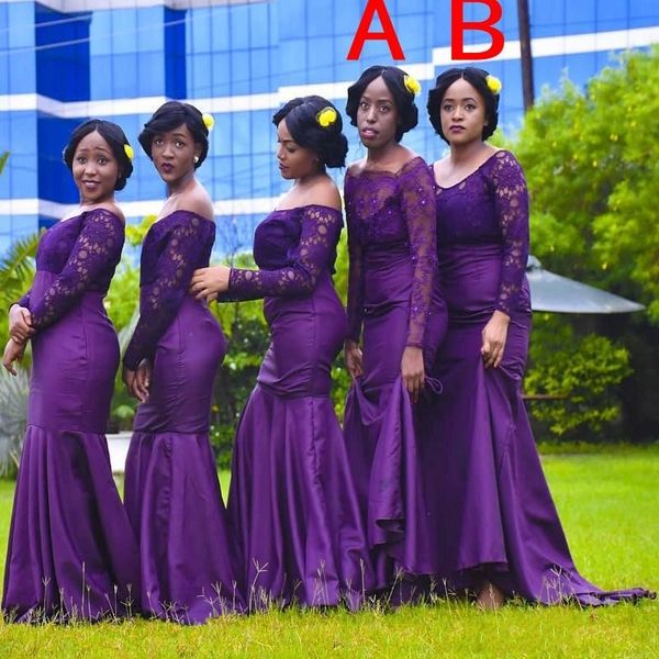 2019 new purple mermaid bridesmaid dresses long for weddings off shoulder bateau lace appliques sweep train plus size maid of honor gowns, White;pink
2019 new purple mermaid bridesmaid dresses long for weddings off shoulder bateau lace appliques sweep train plus size maid of honor gowns, White;pink