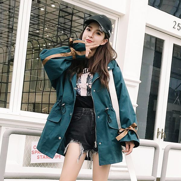 women's short jacket autumn new loose windbreaker casual waist tie women's windbreaker jacket s-xl students trench, Tan;black
women's short jacket autumn new loose windbreaker casual waist tie women's windbreaker jacket s-xl students trench, Tan;black