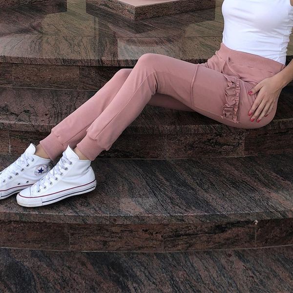 women's pink pants for running khaki with ruffles, women's trousers with lace-up pockets for the street, 2020 new fashion solid, Black;white
women's pink pants for running khaki with ruffles, women's trousers with lace-up pockets for the street, 2020 new fashion solid, Black;white