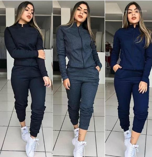 designer tracksuits stand collar zipper fly two piece outfits fashion casual womens tracksuits solid color women, Gray
designer tracksuits stand collar zipper fly two piece outfits fashion casual womens tracksuits solid color women, Gray
