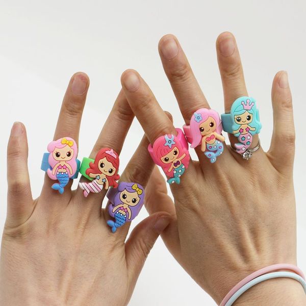 new fashion cute mermaid pvc rings kids girl soft silicone finger rings children fashion accessory jewelry ing, Red;brown
new fashion cute mermaid pvc rings kids girl soft silicone finger rings children fashion accessory jewelry ing, Red;brown