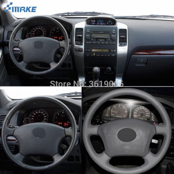 smrke for toyota land cruiser prado 120 hand-stitched anti-slip gray leather gray thread diy steering wheel cover
smrke for toyota land cruiser prado 120 hand-stitched anti-slip gray leather gray thread diy steering wheel cover