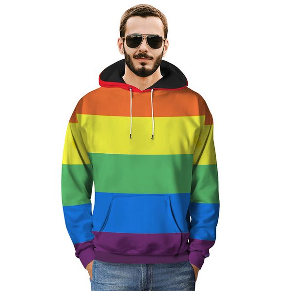2019 new autumn men's creative rainbow stripes print hoody sweatshirt harajuku streetwear hoodies loose plus size couple wear, Black
2019 new autumn men's creative rainbow stripes print hoody sweatshirt harajuku streetwear hoodies loose plus size couple wear, Black