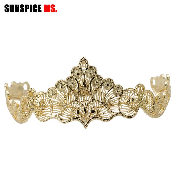 sunspice-ms fashion women gold color wedding tiaras hair jewelry hollow out metal wave line crown opening headband bridal gifts, Golden;white
sunspice-ms fashion women gold color wedding tiaras hair jewelry hollow out metal wave line crown opening headband bridal gifts, Golden;white