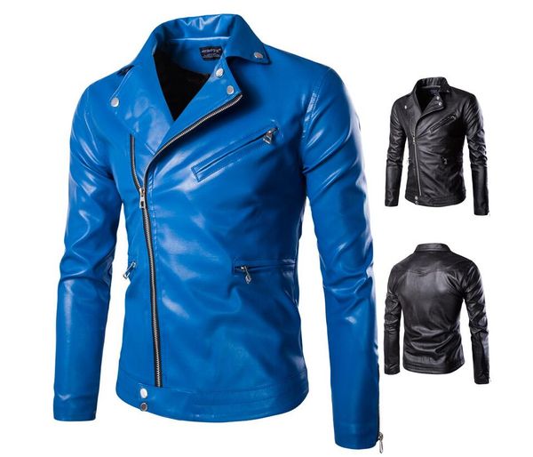mens leather jacket slim motorcycle coat jackets diagonal zipper clothes personalized stage street dance rock fashion black blue
mens leather jacket slim motorcycle coat jackets diagonal zipper clothes personalized stage street dance rock fashion black blue
