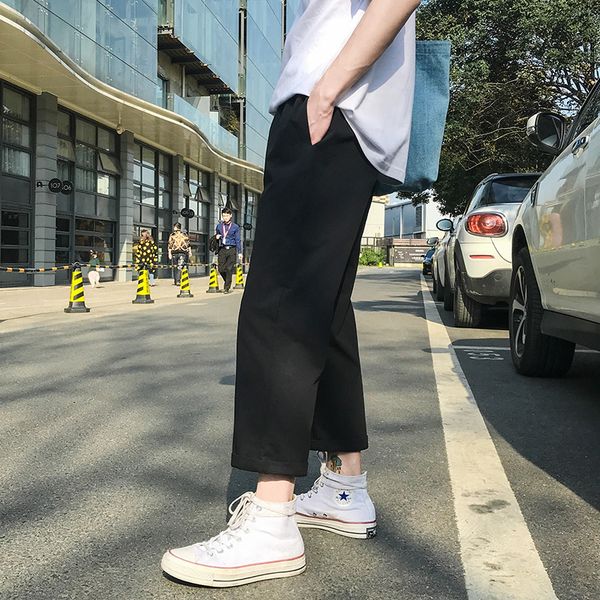 men's trousers 2019 new seasons apply wild men and women youth loose nine pants wide leg pants straight casual men's clothing, Black
men's trousers 2019 new seasons apply wild men and women youth loose nine pants wide leg pants straight casual men's clothing, Black
