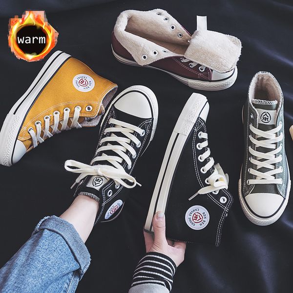 fashion women shoes ladies girls winter snow boots casual shoes classic chuck high fur canvas female athletic sneakers, Black
fashion women shoes ladies girls winter snow boots casual shoes classic chuck high fur canvas female athletic sneakers, Black