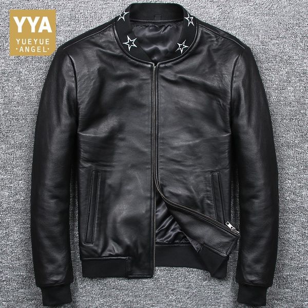 plus size 5xl luxury sheepskin genuine leather mens bomber jacket softshell biker windproof coat fashion punk style streetwear, Black
plus size 5xl luxury sheepskin genuine leather mens bomber jacket softshell biker windproof coat fashion punk style streetwear, Black