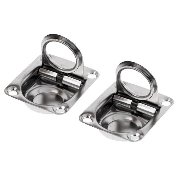 2x boat recessed hatch spring loaded pull handle marine locker flush lifting ring stainless steel - size 1.7 x 1.5 inch/44 x 38mm
2x boat recessed hatch spring loaded pull handle marine locker flush lifting ring stainless steel - size 1.7 x 1.5 inch/44 x 38mm