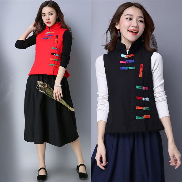 2018 autumn and winter ethnic-style large size middle-aged women dress flax short cotton vest outer vest tide lining, Blue;black
2018 autumn and winter ethnic-style large size middle-aged women dress flax short cotton vest outer vest tide lining, Blue;black