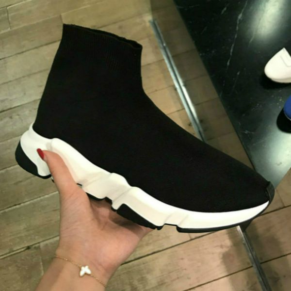 2019 new air wool knit speed trainer sneakers classic brand mens womens fashion flat sock shoes boot arthur va265, Black