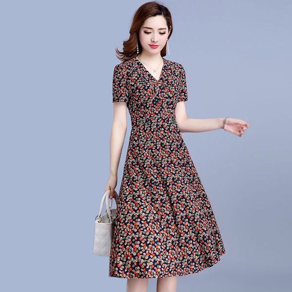 romance vintage dresses women casual floral print v-neck dresses summer short sleeve dress lady 2020, Black;gray
romance vintage dresses women casual floral print v-neck dresses summer short sleeve dress lady 2020, Black;gray