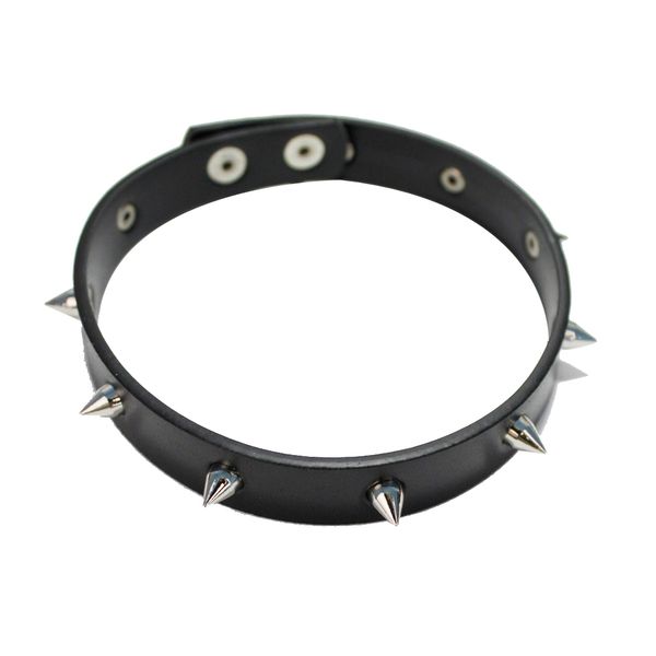 punk lady girl gothic leather choker spike rivet buckle collar necklace, Silver
punk lady girl gothic leather choker spike rivet buckle collar necklace, Silver