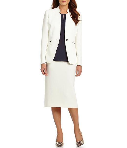 work dresses women's skirt made ivory one button below knee business suits office lady 2 piece jacketskirt custom size and colo, White;black
work dresses women's skirt made ivory one button below knee business suits office lady 2 piece jacketskirt custom size and colo, White;black