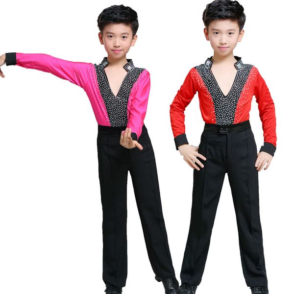 1set(shirts+trousers) latin dance costume boys patchwork dance wear practice latin boys kids set, Black;red
1set(shirts+trousers) latin dance costume boys patchwork dance wear practice latin boys kids set, Black;red