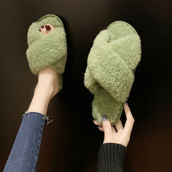 slippers casual flat shoes female fur flip flops flock slipers women slides luxury massage plush 2019 basic cross-tied rubber, Black
slippers casual flat shoes female fur flip flops flock slipers women slides luxury massage plush 2019 basic cross-tied rubber, Black