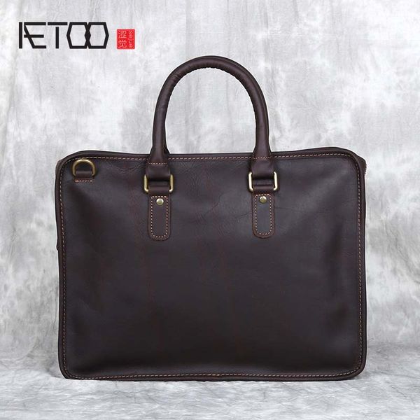 aetoo original crazy horse leather handbag briefcase retro first layer cowhide casual computer bag simple a4 folder bag tide
aetoo original crazy horse leather handbag briefcase retro first layer cowhide casual computer bag simple a4 folder bag tide