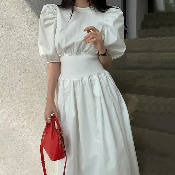 puff sleeveless women high waist dress summer korean janpan 2020 elegant lady work office long maxi dresses robe femme vestiods, Black;gray
puff sleeveless women high waist dress summer korean janpan 2020 elegant lady work office long maxi dresses robe femme vestiods, Black;gray