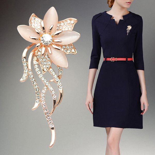 women brooches flower shape alloy inlay rhinestone opal ladies clothing pin brooch fashion jewelry accessories for gifts@88, Gray
women brooches flower shape alloy inlay rhinestone opal ladies clothing pin brooch fashion jewelry accessories for gifts@88, Gray