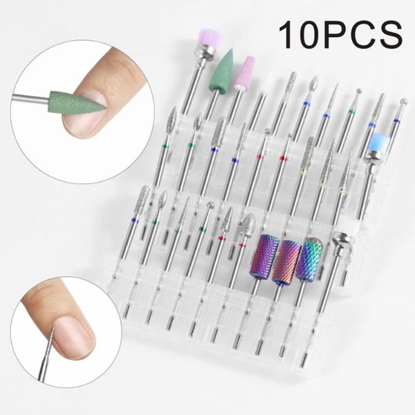 nail art equipment 10pcs alloy tungsten steel grinding cuticle clean drill bits set diamond head manicure pedicure tools, Silver
nail art equipment 10pcs alloy tungsten steel grinding cuticle clean drill bits set diamond head manicure pedicure tools, Silver