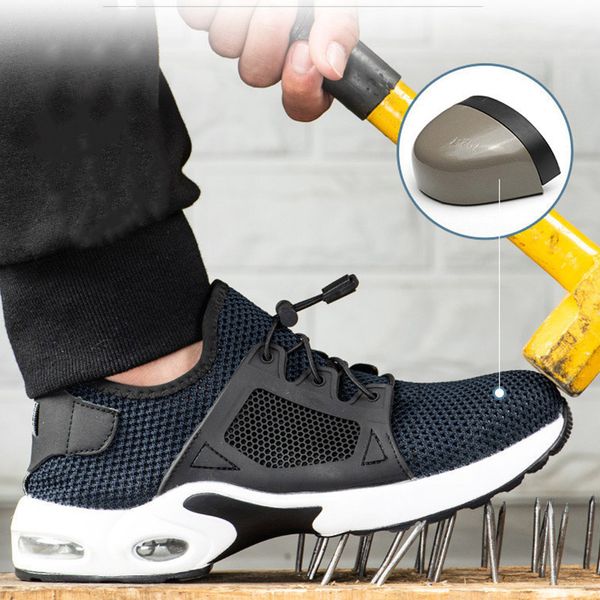men women safety steel toe shoes breathable lightweight puncture proof work shoes ka-best, Black
men women safety steel toe shoes breathable lightweight puncture proof work shoes ka-best, Black