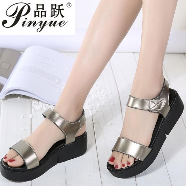 genuine leather summer flat platform high heels sandals gladiator roman shoes for women chaussure femme open flip flop, Black
genuine leather summer flat platform high heels sandals gladiator roman shoes for women chaussure femme open flip flop, Black