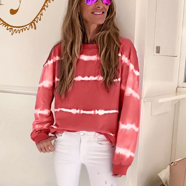 feitong women sweatshirt pullovers striped casual long sleeve sweet tie dyeing print o-neck casual blouse sudadera mujer, Black
feitong women sweatshirt pullovers striped casual long sleeve sweet tie dyeing print o-neck casual blouse sudadera mujer, Black