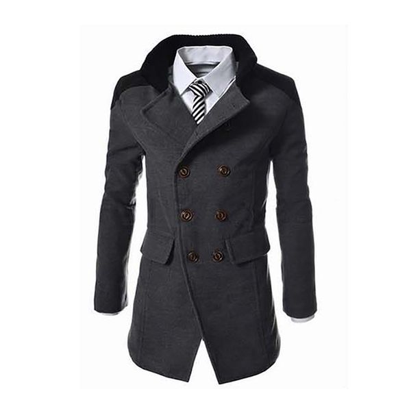 men fashion double breasted thick coat overcoats male brand clothing turn down collar wool blend coat pure color casual fashion, Black
men fashion double breasted thick coat overcoats male brand clothing turn down collar wool blend coat pure color casual fashion, Black