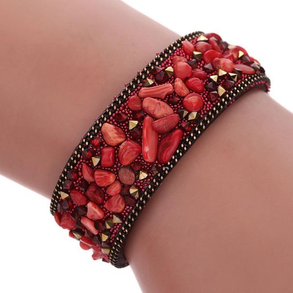 women lady wide bracelet wrap velvet crystal detritus casual hand chain jewelry accessories s55, Golden;silver
women lady wide bracelet wrap velvet crystal detritus casual hand chain jewelry accessories s55, Golden;silver