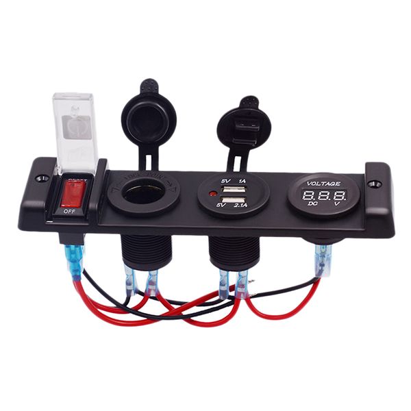 dc12v car cigarette lighter switch four-position center console dual usb charger with voltmeter cigarette lighter socket
dc12v car cigarette lighter switch four-position center console dual usb charger with voltmeter cigarette lighter socket