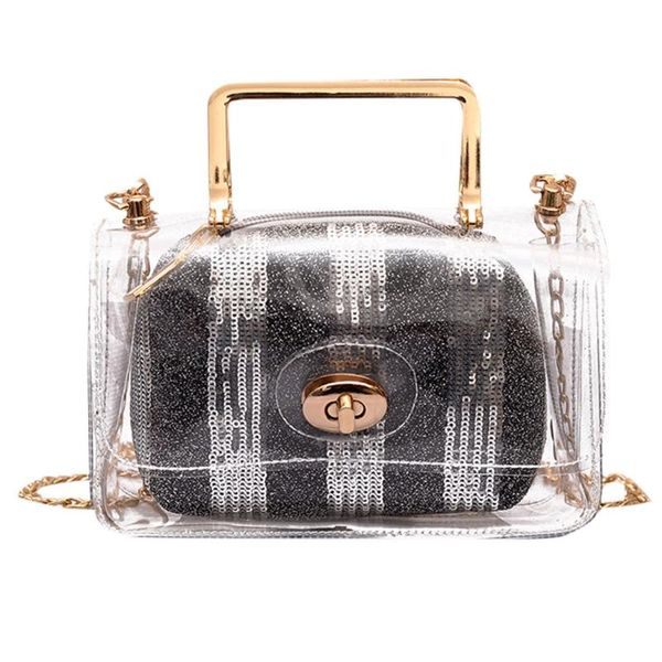 2020 new ladies transparent transparent bag pvc jelly small shoulder bag shoulder party #10
2020 new ladies transparent transparent bag pvc jelly small shoulder bag shoulder party #10