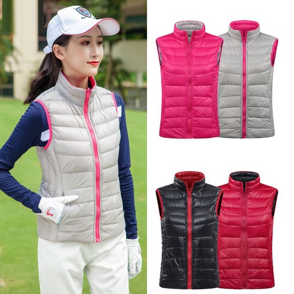 2019 women golf sport vest lightweight duck down thicken jacket ladies sleeveless sportswear golf vest d0686, Red;blue
2019 women golf sport vest lightweight duck down thicken jacket ladies sleeveless sportswear golf vest d0686, Red;blue