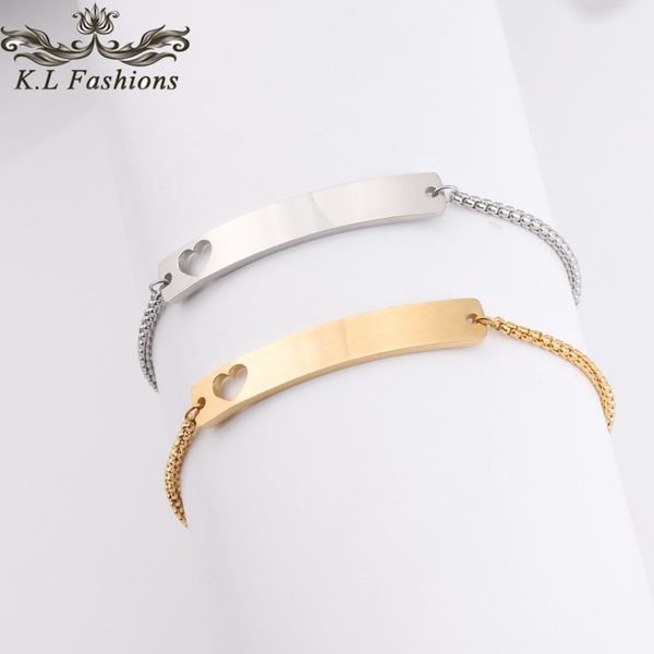 trendy love heart stainless steel bracelet can custom by yourself gold silver charm bracelets blank bar bracelet for women jewelry gifts, Black
trendy love heart stainless steel bracelet can custom by yourself gold silver charm bracelets blank bar bracelet for women jewelry gifts, Black