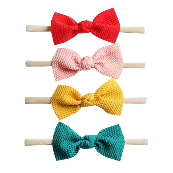 4pcs/lot Girls 3.5'' Waffle Hair Bow Nylon Headband For Kids 2019 Soft Bow Elastic Nylon Headbands Hair Band Hair Accessories
4pcs/lot Girls 3.5'' Waffle Hair Bow Nylon Headband For Kids 2019 Soft Bow Elastic Nylon Headbands Hair Band Hair Accessories