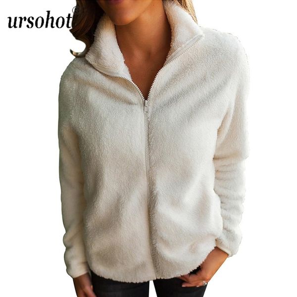 urso2019 winter warm fur wool coat turtleneck faux teddy furry jacket zipper long sleeve black white woollen coats women, Black;brown
urso2019 winter warm fur wool coat turtleneck faux teddy furry jacket zipper long sleeve black white woollen coats women, Black;brown