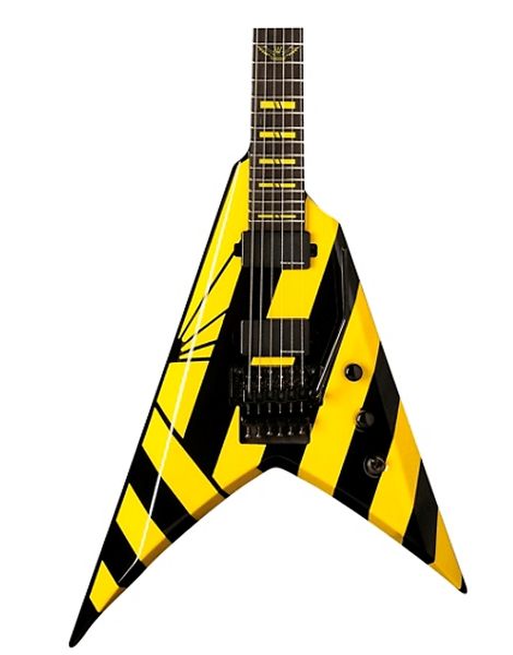 custom wash parallaxe v260 michael sweet electric guitar flying v black yellow stripe double roll tremolo tailpiece yellow inlay fingerboard
custom wash parallaxe v260 michael sweet electric guitar flying v black yellow stripe double roll tremolo tailpiece yellow inlay fingerboard