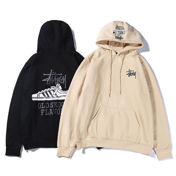 stussys mens hooded sweater tide brand high end boutique pullover solid color simple fashion printing kangaroo pocket cotton sweatshirt, White;black
stussys mens hooded sweater tide brand high end boutique pullover solid color simple fashion printing kangaroo pocket cotton sweatshirt, White;black