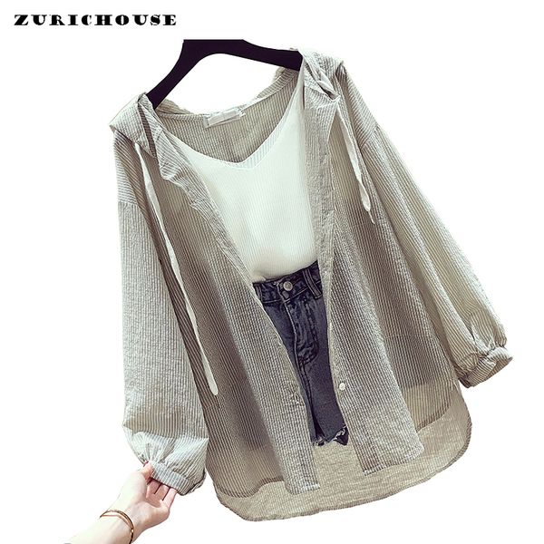 zurichouse 2019 summer coat women's hooded casual long sleeve female cardigan sun protection shirt thin oversized jackets ladies, Black;brown
zurichouse 2019 summer coat women's hooded casual long sleeve female cardigan sun protection shirt thin oversized jackets ladies, Black;brown